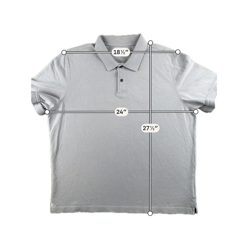 UNTUCKit Gondola Polo Mens XL Lgy Pima Cotton Regular Fit Short Sleeve 30167